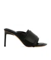Jacquemus Les Mules Aqua Scuba Slide Stilettos In Black