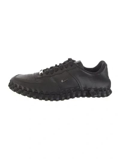 Pre-owned Jacquemus Leather Sneakers In Black
