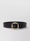 Jacquemus Leather Square Buckle Belt With Interlocking Detail