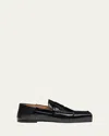 Jacquemus Les Mocassins Carre Leather Loafer In Black