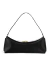 Jacquemus Leather The Ovalo Shoulder Bag In Black