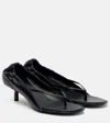 Jacquemus Leather Thong Sandals Stiletto Heel Straps In Black