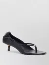 Jacquemus Leather Thong Sandals Stiletto Heel Straps In Black