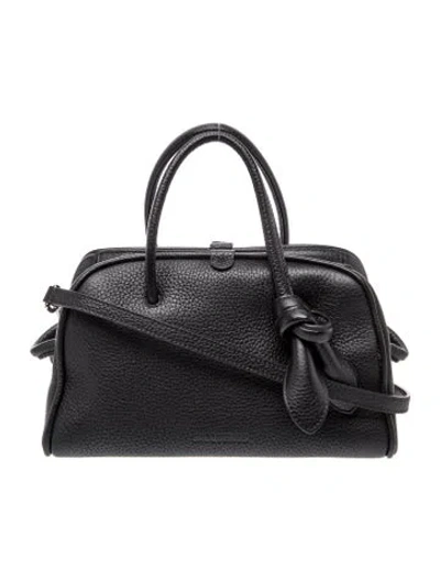 Pre-owned Jacquemus Leather Top Handle Bag In Black
