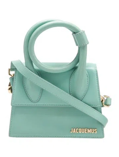 Pre-owned Jacquemus Leather Top Handle Bag In Blue
