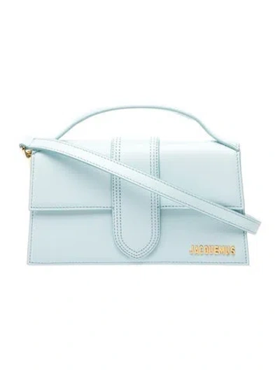 Pre-owned Jacquemus Leather Top Handle Bag In Blue