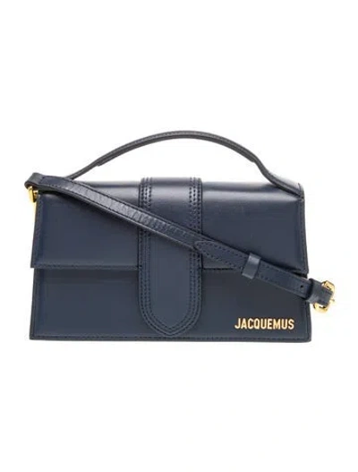 Pre-owned Jacquemus Leather Top Handle Bag In Blue