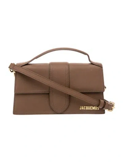 Pre-owned Jacquemus Leather Top Handle Bag In Brown