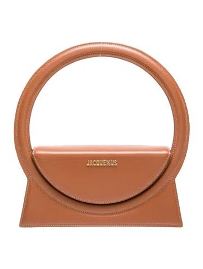 Pre-owned Jacquemus Leather Top Handle Bag In Brown