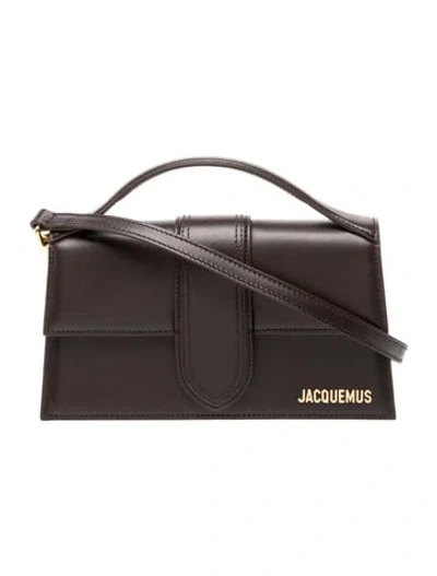 Pre-owned Jacquemus Leather Top Handle Bag In Brown