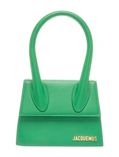 Pre-owned Jacquemus Leather Top Handle Bag In Green
