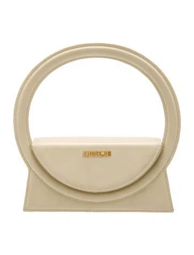 Pre-owned Jacquemus Leather Top Handle Bag In Neutral