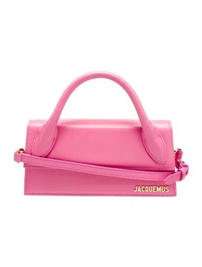 Pre-owned Jacquemus Leather Top Handle Bag In Pink