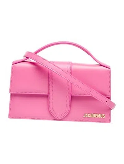 Pre-owned Jacquemus Leather Top Handle Bag In Pink