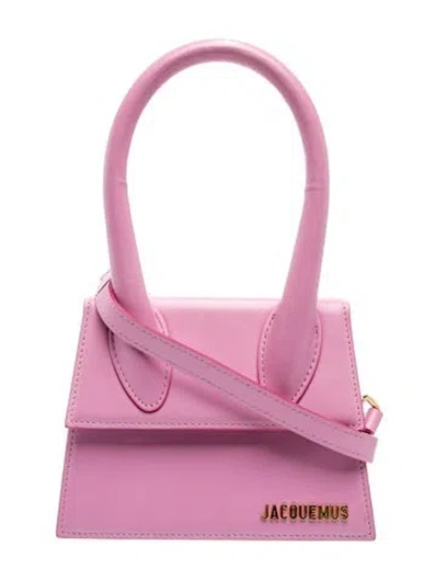 Pre-owned Jacquemus Leather Top Handle Bag In Pink