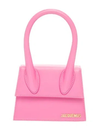 Pre-owned Jacquemus Leather Top Handle Bag In Pink