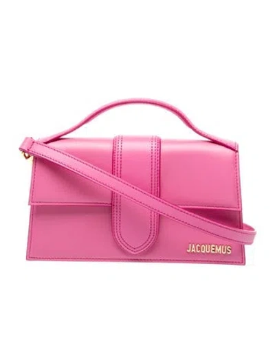 Pre-owned Jacquemus Leather Top Handle Bag In Pink