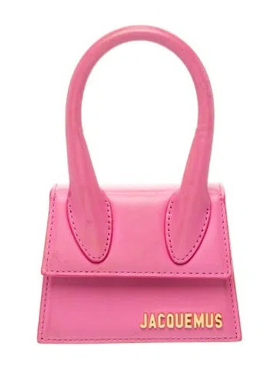 Pre-owned Jacquemus Leather Top Handle Bag In Pink