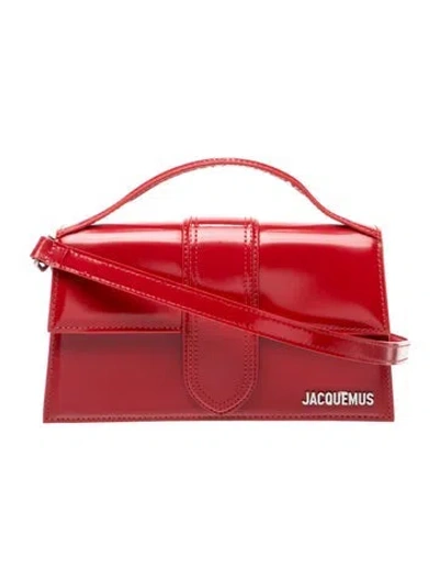 Pre-owned Jacquemus Leather Top Handle Bag In Red
