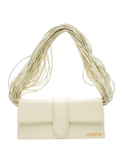 Pre-owned Jacquemus Leather Top Handle Bag In Yellow