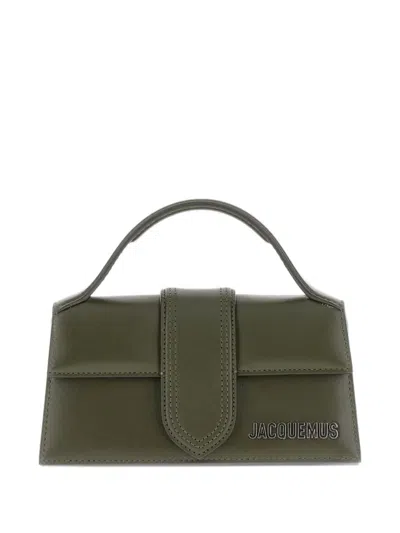 Jacquemus Leather Top-handle Shoulder Bag In Green