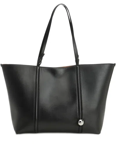 Jacquemus Leather Tote Bag In Black