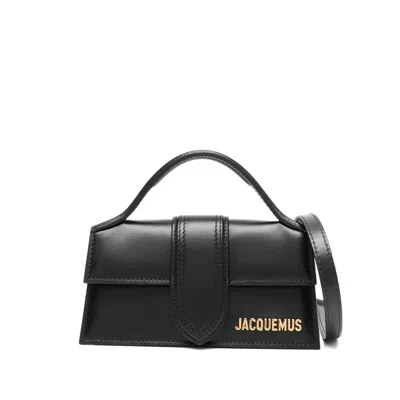 Jacquemus Leather Tote Bag In Black