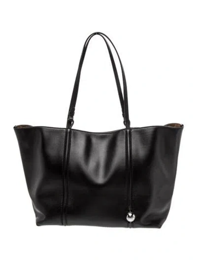 Pre-owned Jacquemus Leather Tote In Black
