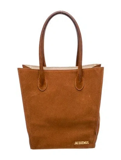Pre-owned Jacquemus Leather Tote In Brown