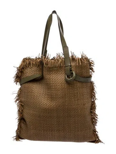 Pre-owned Jacquemus Leather Tote In Brown