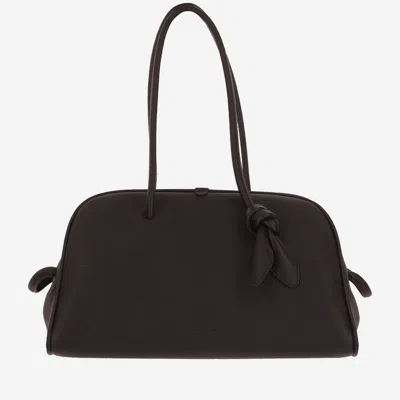 Jacquemus Leather Tourism Bag In Brown