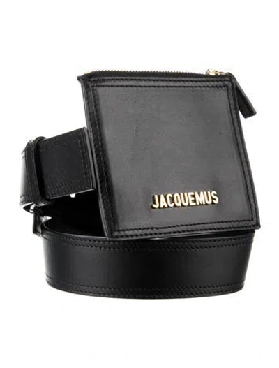 Pre-owned Jacquemus Leather Waist Belt In Black