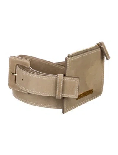 Pre-owned Jacquemus Leather Waist Belt In Neutrals