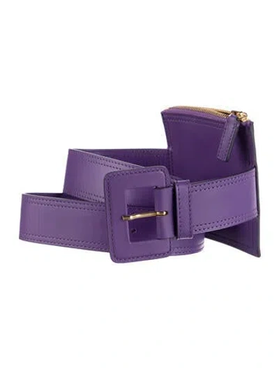 Pre-owned Jacquemus Leather Waist Belt In Purple