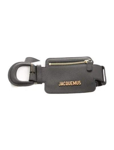 Pre-owned Jacquemus Leather Waist Belt W/ Tags In Black