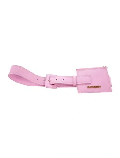 Pre-owned Jacquemus Leather Waist Belt W/ Tags In Pink