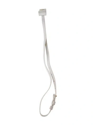 Pre-owned Jacquemus Leather Waist Belt In White