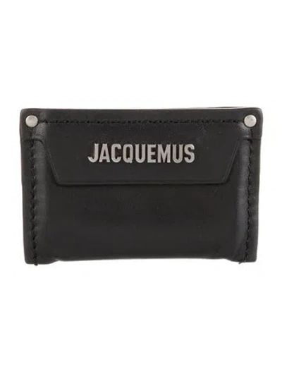 Pre-owned Jacquemus Leather Wallet In Black