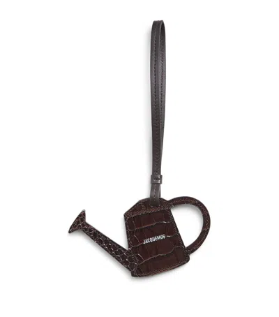 Jacquemus Leather Watering Can Charm In Brown
