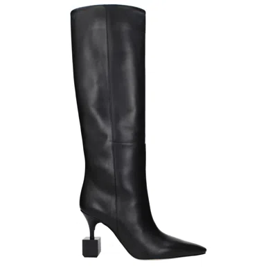 Jacquemus Leather Women's Boot In Black