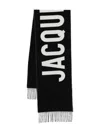 Jacquemus Logo Scarf In Black