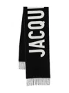 Jacquemus Logo Scarf In Black