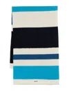 Jacquemus Tricolour Scarf In Multiblue
