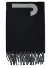 Jacquemus 'l'echarpe' Black Scarf With Jacquard Logo In Black