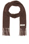 Jacquemus Brown Alpaca L Echarpe Carro Scarf In Brown