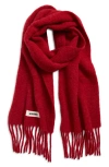 Jacquemus L'écharpe Carro Mohair, Alpaca & Wool Blend Fringe Scarf In Red