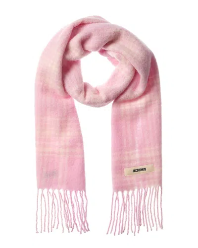 Jacquemus L'écharpe Carro Mohair & Wool-blend Scarf In Pink