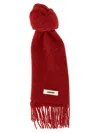 Jacquemus Carro Fringe Detail Scarf In Red