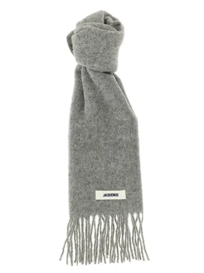 Jacquemus L'echarpe Carro' Scarf In Gray