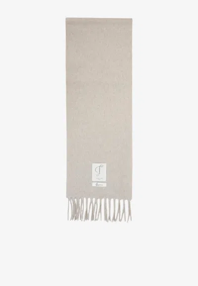 Jacquemus L'écharpe Cavallo Wool Scarf In Neutral